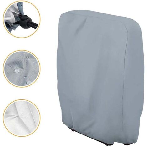 Copertura protettiva per lettino prendisole pieghevole, coperture Oxford antivento anti-UV impermeabili per sedie da giardino pieghevoli, copertura per lettino prendisole da giardino (grigio)