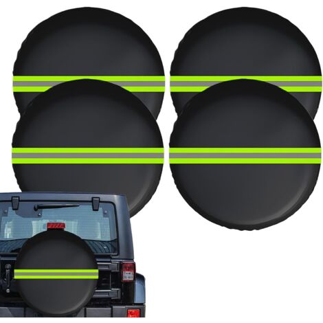 4 copri pneumatici per auto, antivento, impermeabili, antipolvere, riflettenti, protezione antipolvere per uso esterno, viaggi, garage, roulotte, campeggio, parcheggio, casa, roulotte (1/5)