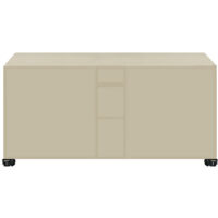 Copertura per Mobili da Giardino Rettangolare 87x87x77cm, Copertura Protettiva per Mobili da Giardino, Tessuto Oxford 420D, Antivento, Antipioggia, Resistente ai Raggi UV (Beige)