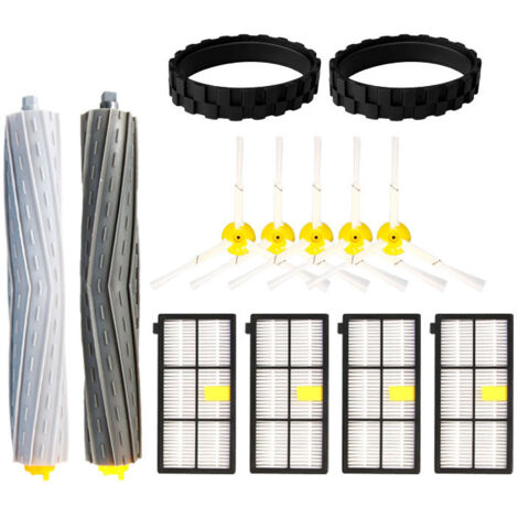 Accesorios para aspiradoras 13 en 1, compatibles con el cepillo principal y el cepillo lateral de iRobot 860 y 880. Kit de revestimiento para neumáticos. (1/5)