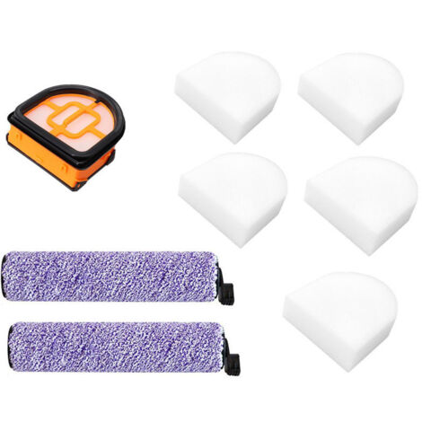 1 juego de accesorios para aspiradora Shark, cepillos para suelo compatibles con aspiradoras AW201, WD201, WD101 y WD100 (2 cepillos de rodillo, 1 filtro y 5 filtros de algodón). (1/5)