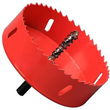Sierra de corona bimetálica M42 con diámetro de corte de 110 mm, para cortar madera, plástico, yeso, placas de yeso y láminas de metal flexible (1/5)