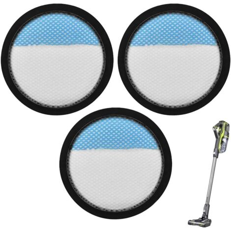 Pack de 3 filtros lavables para aspiradoras inalámbricas Ryobi PCL720, PBLSV716 y PBLSV717 (1/5)
