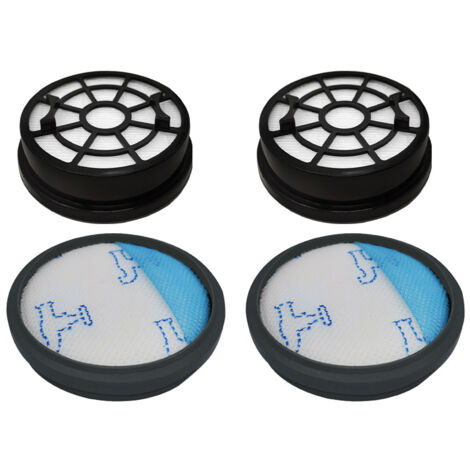Paquete de 2 filtros para aspiradoras ROWENTA: 2 filtros traseros y 2 filtros delanteros, compatibles con ZR904301, RO2981 (1/4)