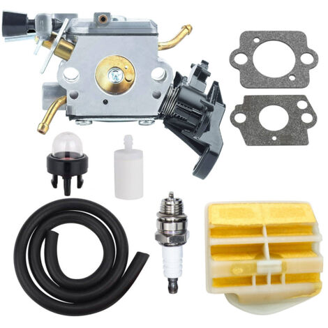 Carburador para cortacésped 445, 450, 445E y 450E. Para motosierra Jonsered CS2245S (506450401). Para carburador ZAMA C1M-EL37B. Filtro de aire. (1/4)
