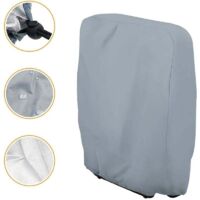 Funda plegable para tumbona, Oxford, resistente al viento, anti-UV e impermeable, para sillas de jardín plegables, gris