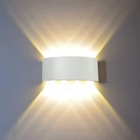 LED-Innenwandleuchte, 8 W, weiß, moderne Wandlampe, IP65, wasserdichte Aluminium-Außenwandleuchte, Up-Down-Spotlampe für Wohnzimmer, Schlafzimmer, Flur, Treppenhaus, Weg (1/5)