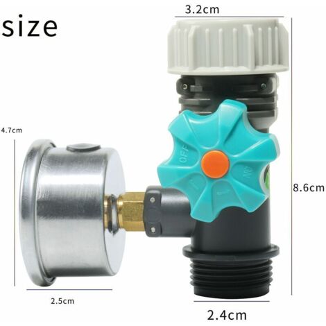 Produktbild von Wasserdruckregler Mit Manometer – G3/4 Zoll, Einstellbar, 1 MPa – Für Bewässerung & Gewächshaus