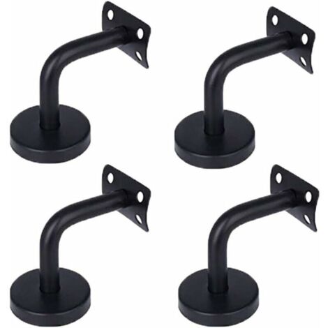 CHOYCLIT Handlaufhalterungen, 4 Stück Handlaufhalterung aus Edelstahl, für Innenwandhandläufe, Korridorhalterung, Loft-Treppenhandlauf (60 x 60 mm) (1/5)