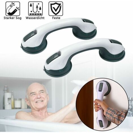 CHOYCLIT Barra di sostegno, 2 maniglie per vasca, maniglia per doccia, barra di sostegno per vasca, maniglia per bagno con ventosa