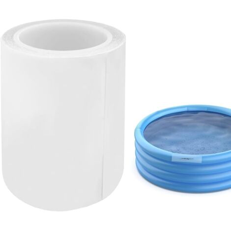 Toppa per riparazione piscina, 10 cm x 1,5 m, nastro adesivo subacqueo in TPU impermeabile, toppa per riparazione piscina subacquea per piscina, materasso gonfiabile, trasparente