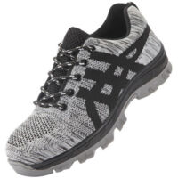 Scarpe antinfortunistiche CHOYCLIT, puntale in acciaio da uomo, protezione confortevole, leggere, traspiranti, scarpe da lavoro unisex, grigio (39 EU)