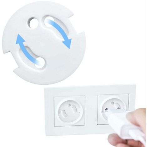 Protectores de enchufes para bebés - Protección para enchufes - Protección infantil - Mecanismo giratorio (10 unidades)