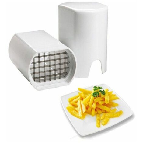 Cortador de papas fritas CHOYCLIT, cortador manual Triomphe, cortador profesional de papas fritas, cortador de papas fritas, rejilla de acero inoxidable (blanco) (1/5)