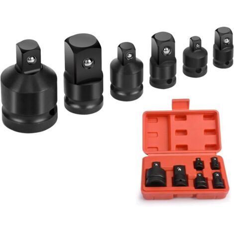 CHOYCLIT - Juego de 6 adaptadores de llave de tubo, reductores de llave de tubo para convertidor de 1/4", 3/8", 1/2" y 3/4" (1/5)