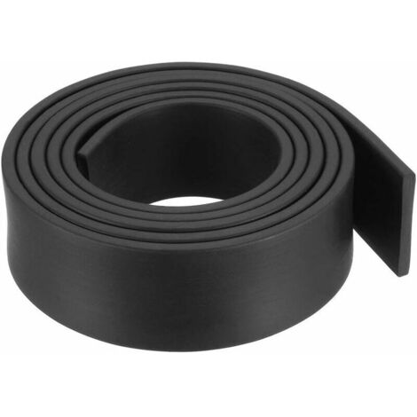 Tira de sellado de goma rectangular sólida CHOYCLIT de 25 mm de ancho y 3 mm de grosor, 1 metro de largo, color negro (1/3)