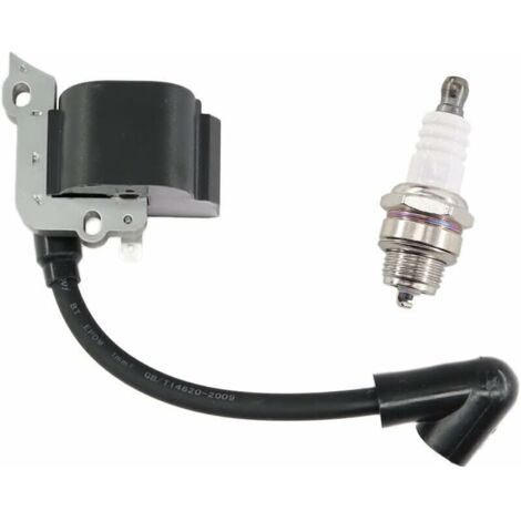 Carburador CHOYCLIT, bobina de encendido con bujía para motosierra Stihl FS38 FS46 FS45 FS55 FC55 FC55Z FC55-DZ HL45 HL45Z HL45-DZ HS45 HS45Z KM55 KM55RZ KM55C KM55R 4140 400 1308 (1/5)