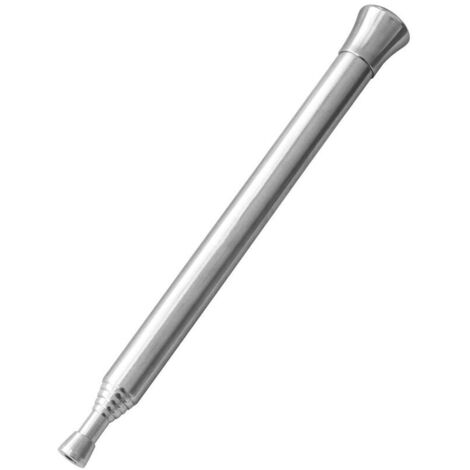 Soplador de fuelle para chimenea, tubo de fuego plegable de 6 secciones, de acero inoxidable, telescópico, plateado, herramienta para fogatas, para acampar, viajar y chimenea. (1/5)