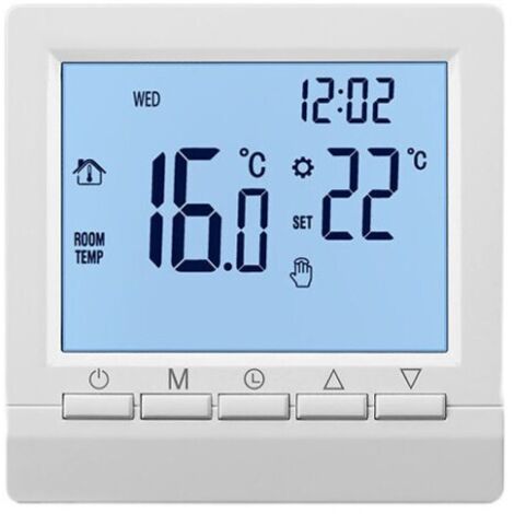 Termostato de calefacción eléctrica, Termostatos para calderas de gas de pared, Termostato inteligente programable a batería (1/5)