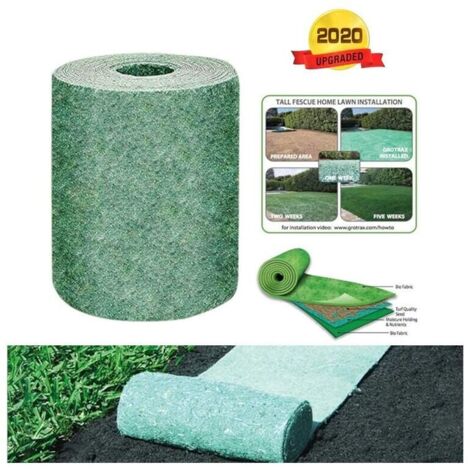 Rollo de estera de semillas de césped CHOYCLIT, estera de cultivo de césped biodegradable, estera de semillas de césped, fertilizante para jardín, picnic, jardinería, estera de plantación de césped (3