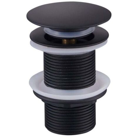 Tapón de desagüe emergente promocional, desagüe emergente sin rebosadero, desagüe de fregadero emergente universal, desagüe de fregadero, tapón de desagüe de fregadero, tapón de desagüe negro para fre