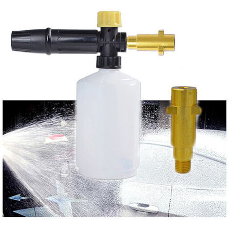 Cañón de espuma CHOYCLIT Kärcher, hidrolavadora de 1/4'' y 600 ml, boquilla ajustable, compatible con la serie K de Kärcher, limpieza de automóviles, baño de mascotas y limpieza del hogar.