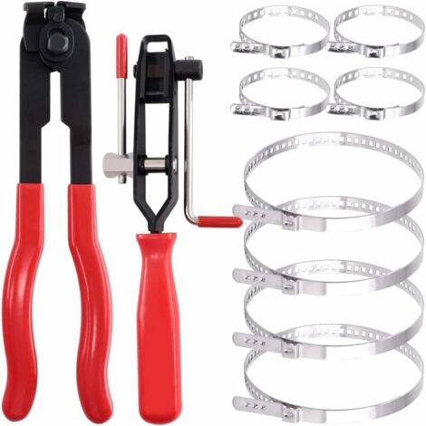 Kit Surtido De Clips De Manguera De 80 Piezas, Abrazaderas De Tubo De Oreja única De Acero Inoxidable Con Alicates De Sujeción | En Línea