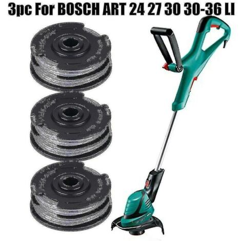 CHOYCLIT 3 piezas para Bosch Art 24 27 30 30 36 Li, hilo de corte, carrete de alimentación de 6 m y 1,6 mm, repuestos para herramientas de jardín