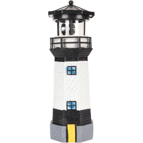 Faro solar decorativo, lámpara LED solar, adorno decorativo para jardín, patio, balcón y césped (negro) (1/4)