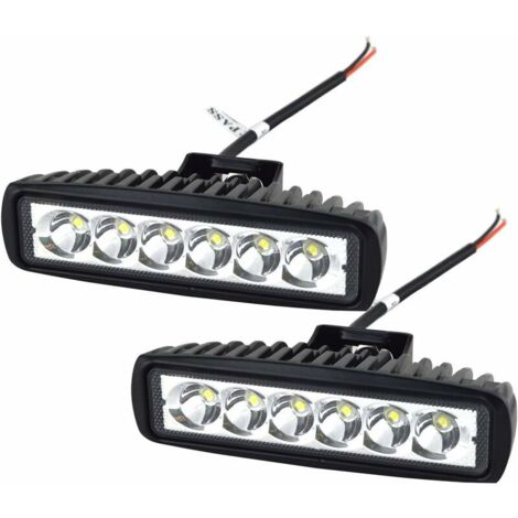 Barra de luz de trabajo LED CHOYCLIT de 12 V, 18 W, 15 cm, foco LED para coche, impermeable, IP67, luces antiniebla, luces de trabajo LED para 4x4, motocicleta, coche, camión, tractor, SUV, barco (1/5)