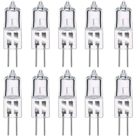 Bombilla LED CHOYCLIT G4, 35 W, 12 V, halógena, blanco cálido 2800 K, regulable, cápsula transparente, 10 unidades