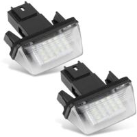 CHOYCLIT 2 luces LED para matrícula de coche, 18 LED, izquierda y derecha, para C3 2002-2009 / BERLINGO / 306 307 406 5008