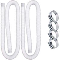 Mangueras de repuesto para piscina CHOYCLIT, mangueras de repuesto para bomba de filtro de piscina de 1,25 pulgadas de diámetro (2 unidades), polietileno premium antitorsiones