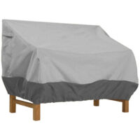 CHOYCLIT Funda para banco de jardín, impermeable, de tela Oxford, para exteriores, anti-UV y viento, para sofá, color gris, 420D: 147 × 83 × 79 cm