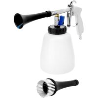 Pistola de limpieza de coches de 6-9,2 bares, pistola de aire comprimido con botella de espuma y cepillo, para interiores de coches.