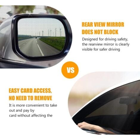 Badabulle Lot De 2 Chaussettes Pare-Soleil Voiture Pour Vitres Arrières, Bloque 99% De La Lumière, Réduit La Chaleur, Taille Universelle