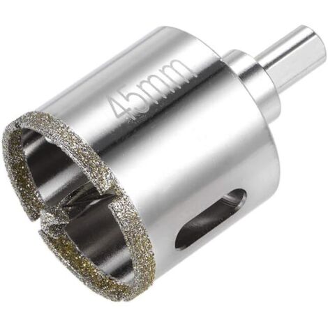 Aiducho – Foret de scie cloche diamant 45mm – Avec mèche pilote centrale – Pour verre, céramique et carrelage – Finition lisse sans éclats