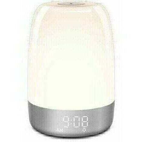LaBlanc – Dimmbare Touch-Nachttischlampe, Wecker – mit RGB-Farbnachtlicht, Timer – Schlafzimmer, Schlaf (1/5)