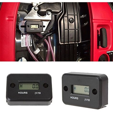 Baxnore Digitaler Betriebsstundenzähler – 0-999999H, Mit Reset, ABS-Gehäuse, Für Baumaschinen & Generatoren