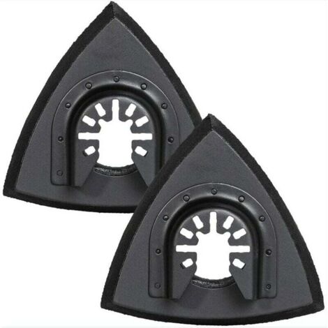 90 mm dreieckige Schleifpads – oszillierendes Multifunktions-Schleifpad zum Holzschleifen, 2 Stück (1/3)