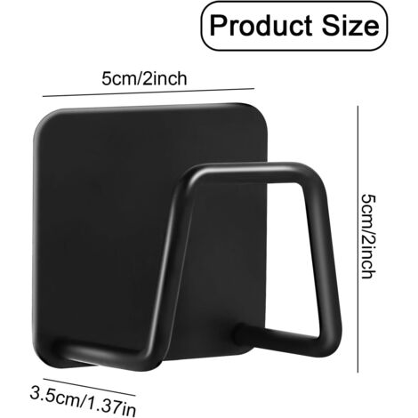 Produktbild von Sipobuy Wand-Mopphalter Aus Edelstahl 304 – Selbstklebend Oder Schraubbar, 3 Schlitze & 4 Haken, Bis 20 Kg Pro Haken – Für Besen, Mopps, Gartengeräte & Mehr