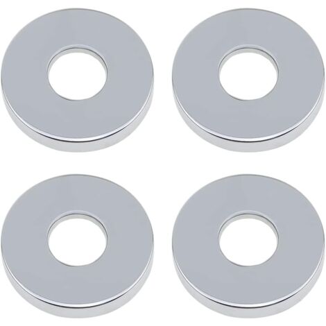 Rosette für Duschmischbatterien, 4-teilig, verchromte Öffnungsrosette, Armaturen Ø 26 mm (3/4 Zoll), Edelstahl-Sanitärrosette, flach und niedrig, für Küche und Bad (1/5)