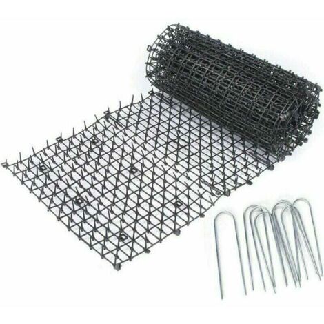 Anti-Katze mit Spikes, Hundekatzen-Kotmatte, Sofamöbelschutz, Katzenkot-Spike-Matte, Katzenabwehrmatte, Teppich, 4 m, Schwarz (1/5)