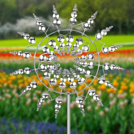 Windspinner Aus Metall – Windmühle Für Garten, Terrasse Oder Rasen, 4-blättrig