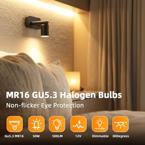 Generisch 12 Stück Manganstahl Halogenlampen Produktbild-Vorschau 3