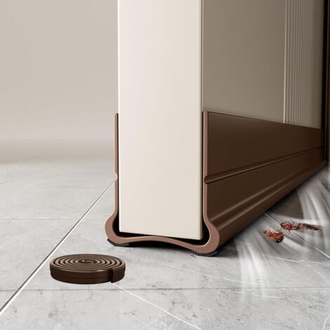 Selbstklebendes Türdichtband 93 cm, mit Doppeldichtung, Türisolierung, braun (1/5)