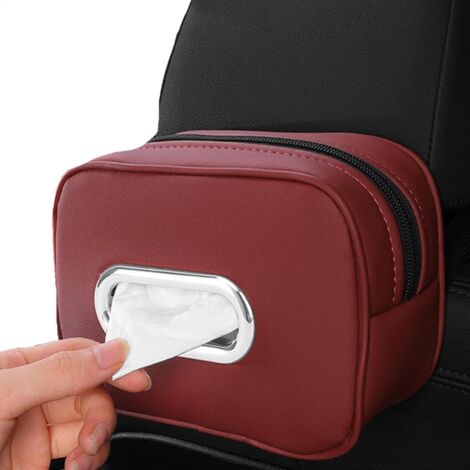 Taschentuchbox fürs Auto, Taschentuchhalter im Auto, großer Serviettenspender fürs Auto – Taschentuchhülle für den Rücksitz, Taschentuchhalter für die Sonnenblende im Auto für (1/5)