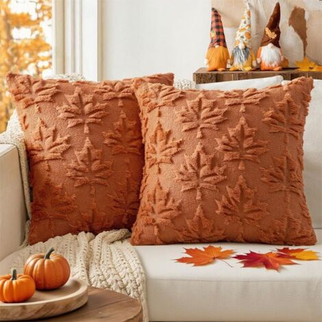 40x40 Kissenbezug, 2er Set Herbst Kissenbezüge, Sofakissenbezüge Blätter, für Sofa, Wohnzimmer, Schlafzimmer Interieur (45  45) (1/5)