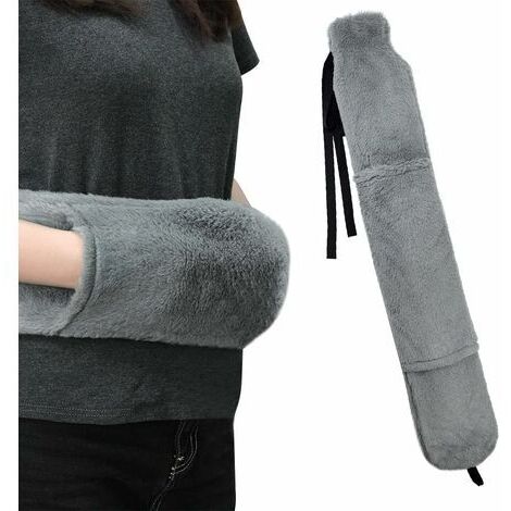 Borsa Acqua Calda,1L Borsa Dell'acqua Calda Peluche con Coperchio,Borse Calde per Bambini e Adulti, Borsa dell Acqua Calda Portatile,Carino Hot Water Bag per Anziani,Fidanzate e Inverno,Rosa