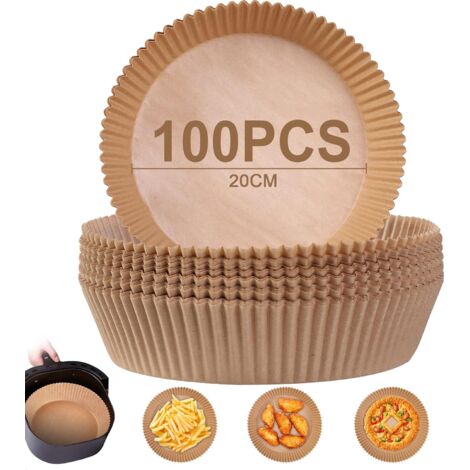 Carta Forno per Friggitrice Ad Aria 16cm,OTraki Carta Forno Fogli Usa e Getta,Adatto per
